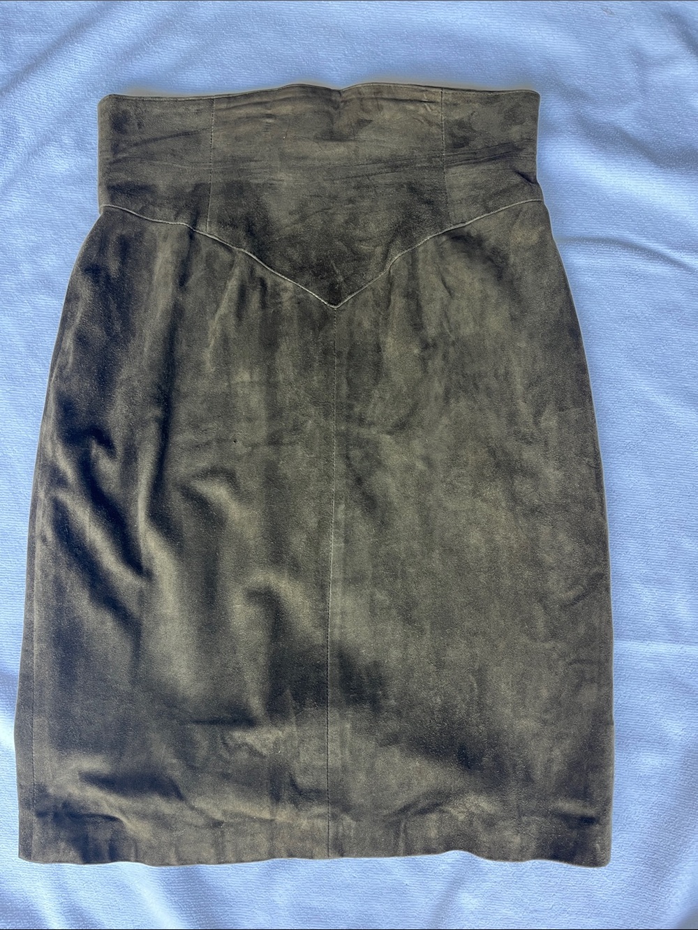 Fendi vintage olive color Suede skirt